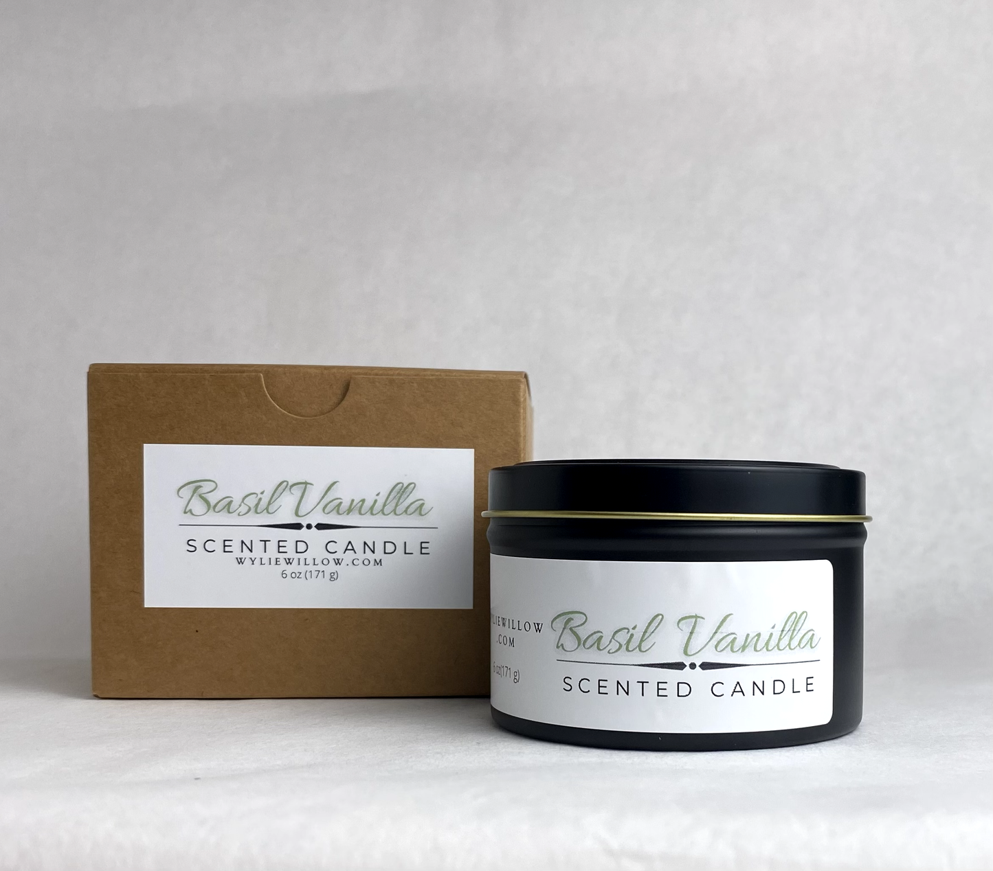 Basil Vanilla Scented Candle